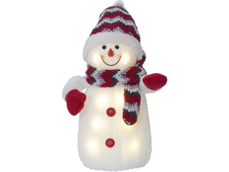 Star Trading | LED Schneeman rot gross | 1 LED, Bat: 3x AA, LxB: 20x38 cm