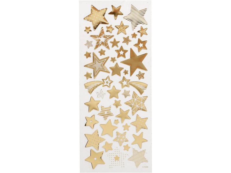 Creativ Company | Weihnachtssticker gold | 45 x 40 mm, 5 Stück