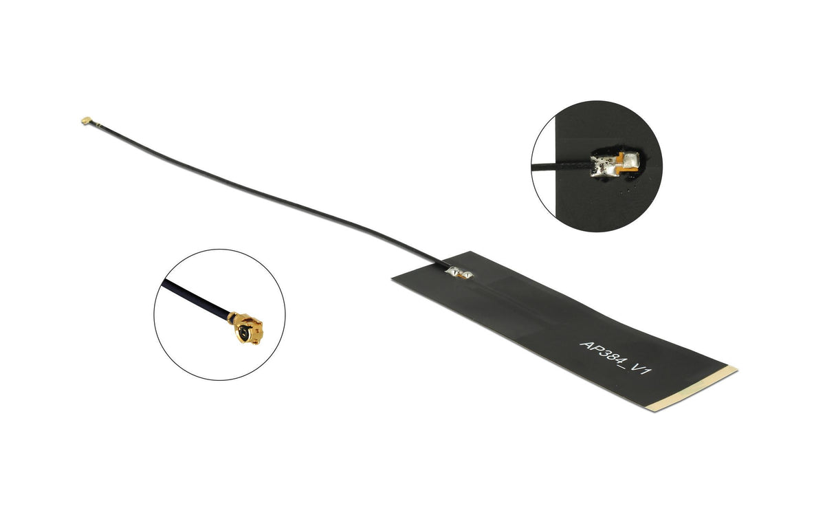 LoRa/MHF Antenne, SMA-Stecker, schwarz