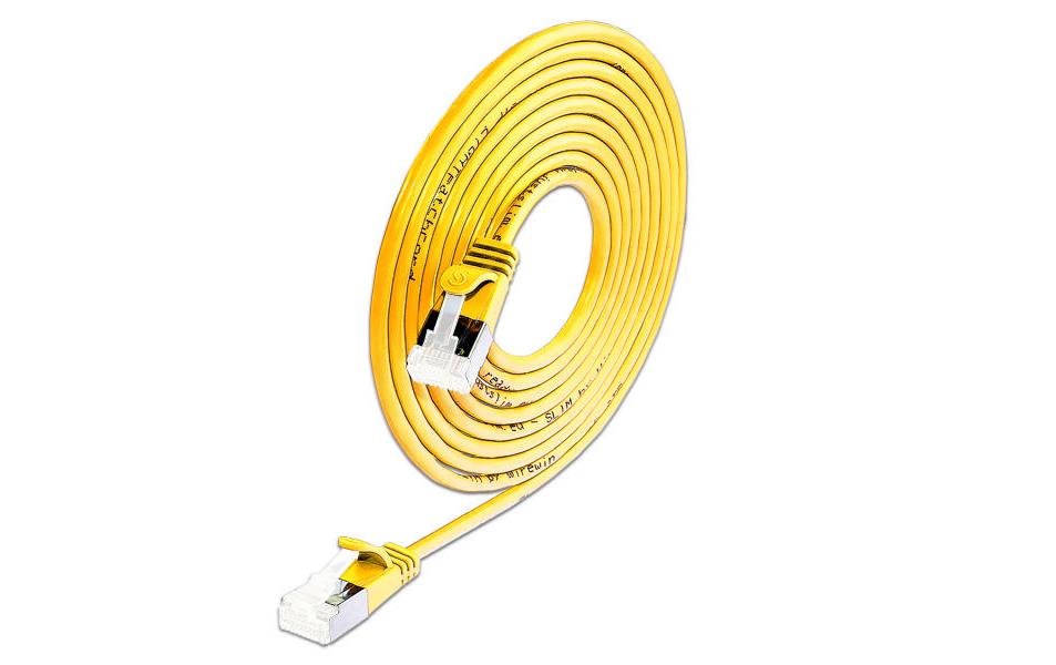 SLIM, Slimpatchkabel RJ-45 - RJ-45, Cat 6A,