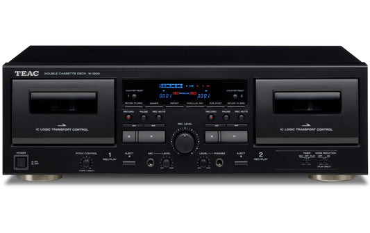 TEAC | Doppel Kassette Deck + Karaoke mixer | Schwarz