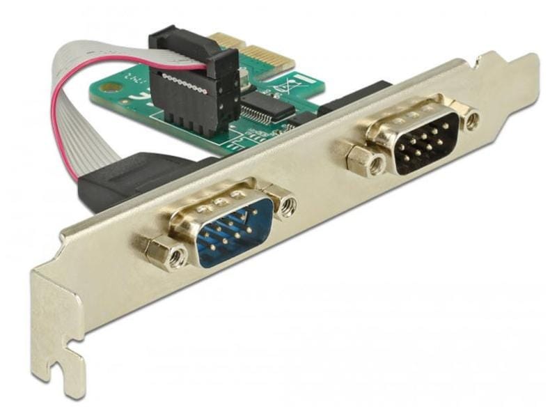 Delock | 89918 PCI Express Karte 2x Seriell | RS-232 DB9 Stecker