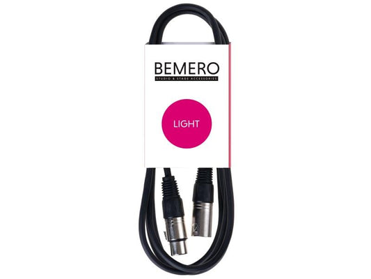 Bemero | BLC1011-300BK DMX-Kabel 3-Pol 3m | 3-Pol XLRm/XLRf, black, L-Series