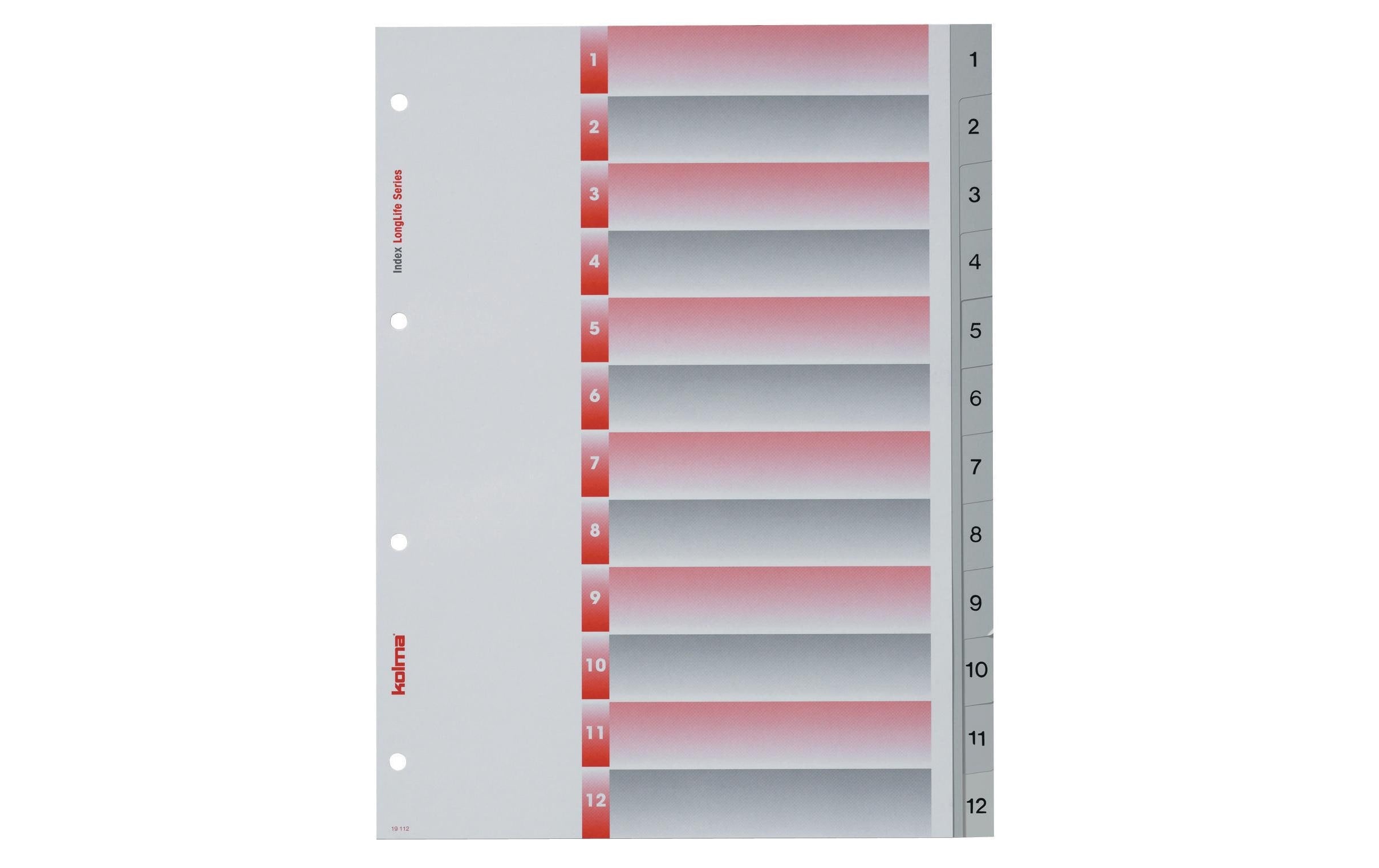Kolma Register A4 LongLife 1-12 12-teilig