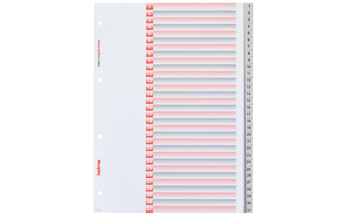 Kolma Register A4 LongLife 1-31