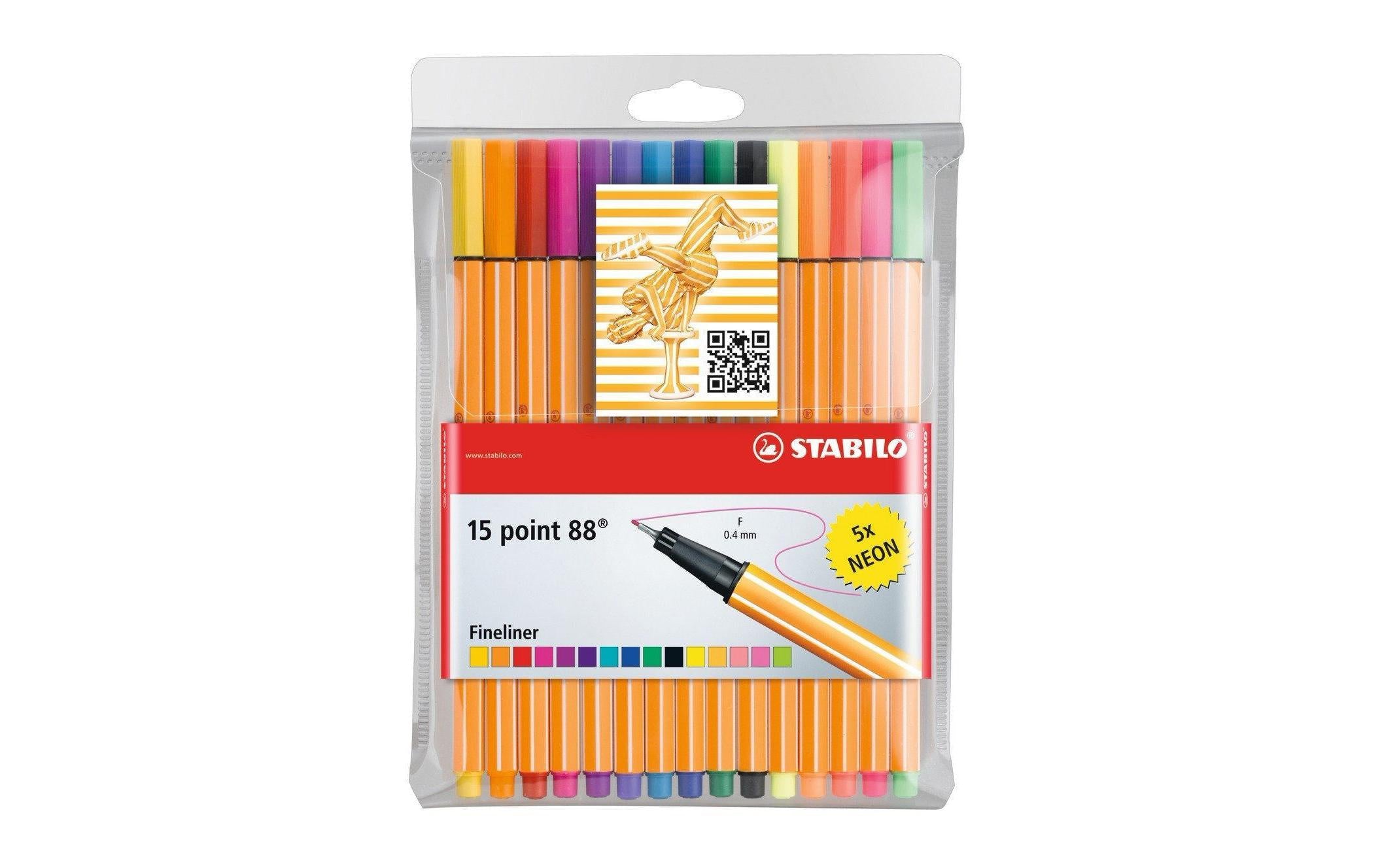 Stabilo point 88 15er Etui mit 5x Neon