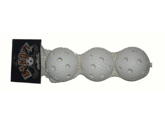 Eurostick | Unihockeyball Floorball 3er-Pack | Weiss
