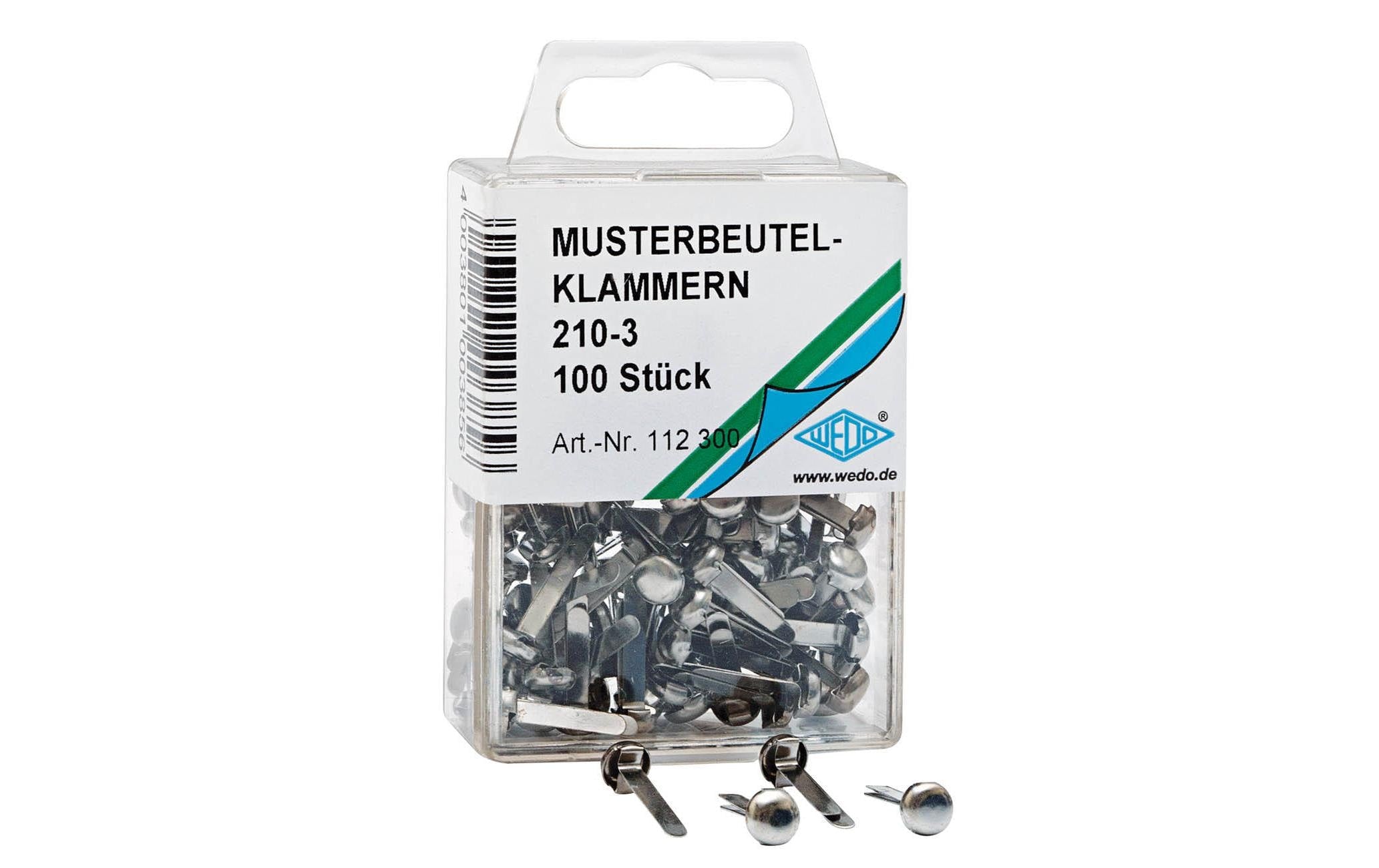 WEDO Rundkopfklammer vernickelt
