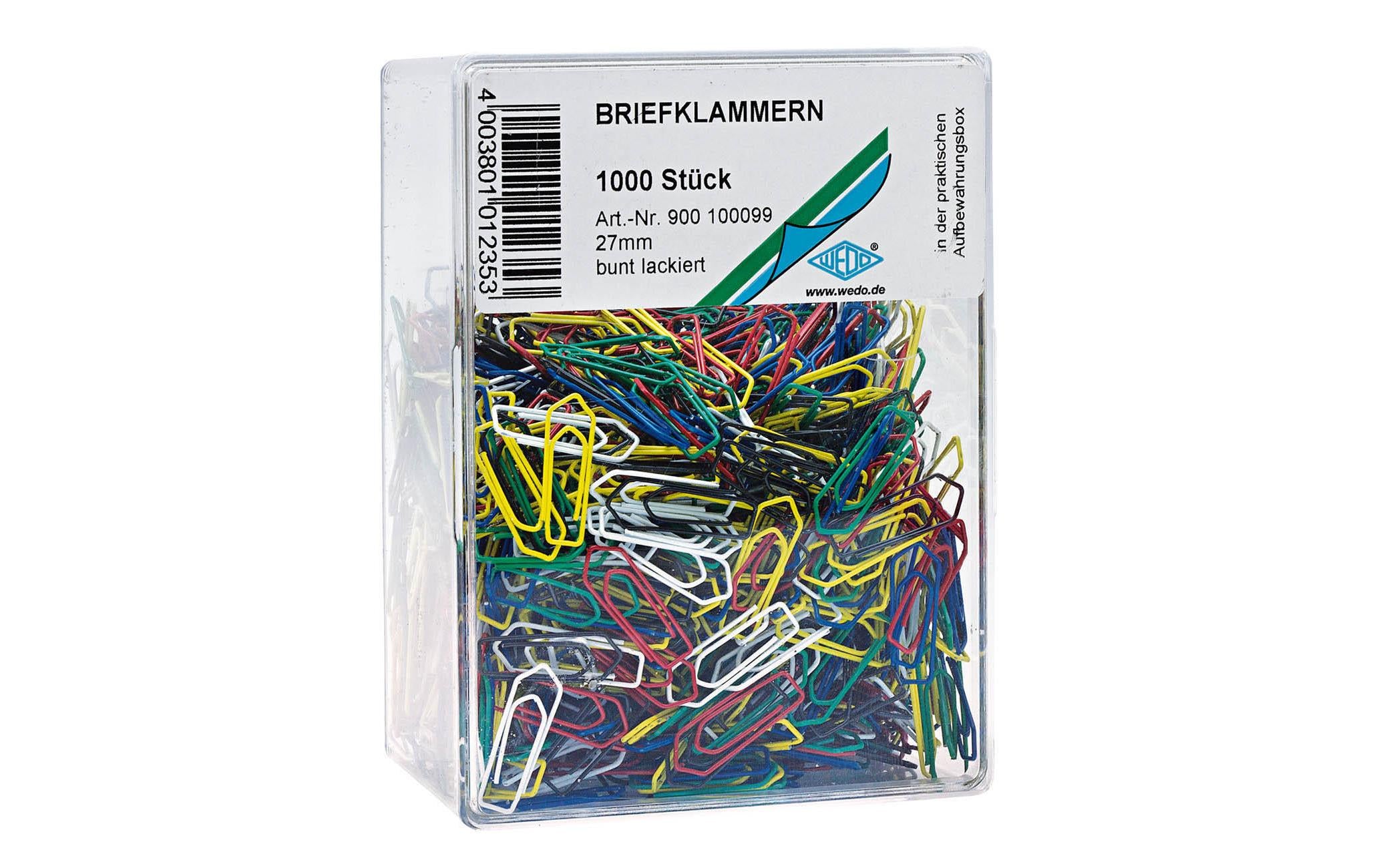 WEDO Büroklammern - farbig lackiert