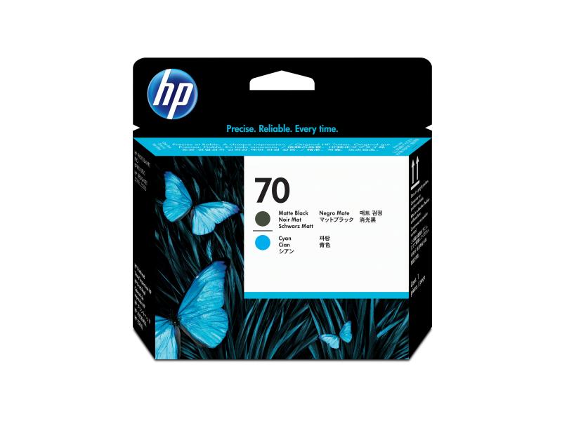 HP Inc. | HP Druckkopf Nr. 70 (C9404A) | Matte Black/Cyan