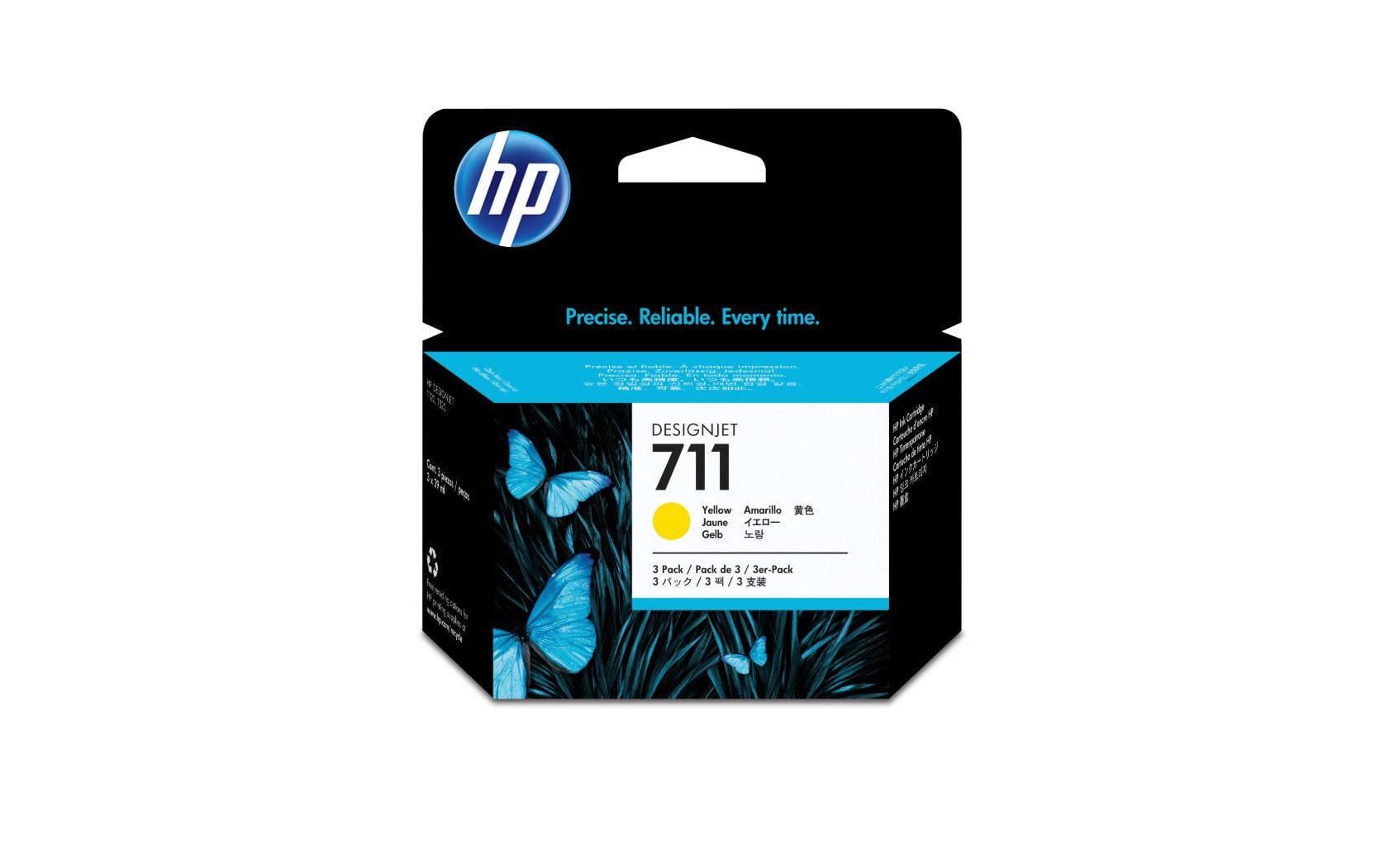 HP Tinte Nr. 711 - Yellow 3er-Pack (CZ136A)