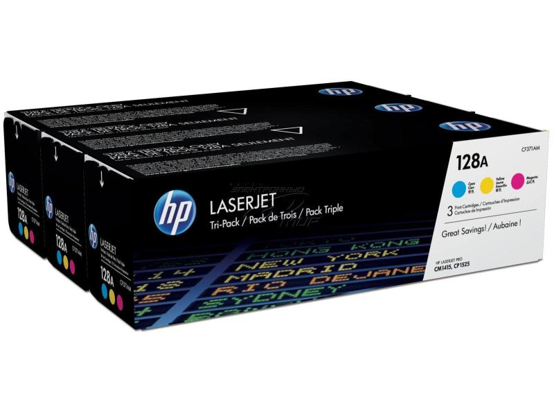 HP Inc. | HP, Toner Nr. 128A (CF371AM) Cyan/Magenta/Y | Seitenkapazität 3x ~ 1'300 Seiten