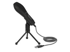 Delock | USB Microphon mit Tischständer | 1.35m USB-Kabel, schwarz