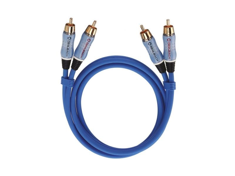 Oehlbach | Audio Kabel BEAT! 0.5m | 2x Cinch männlich / 2x Cinch männlich, blau