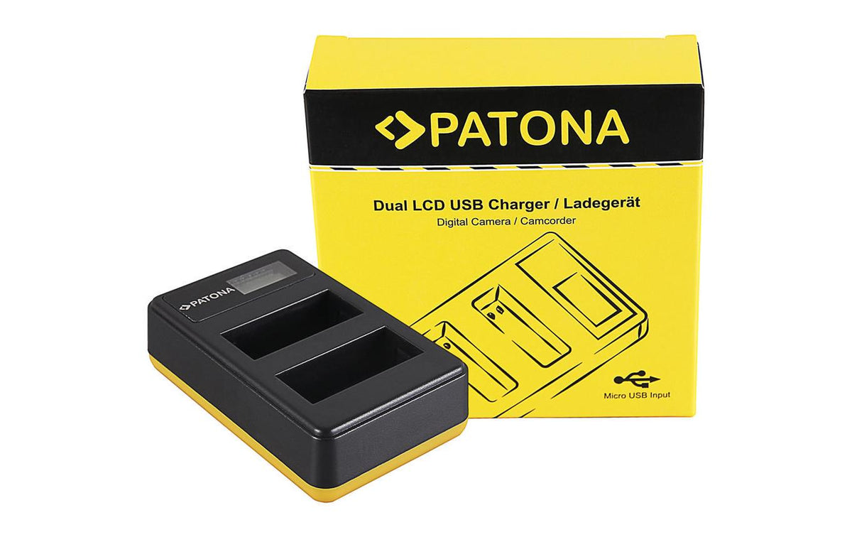 PATONA Dual LCD USB Ladegerät Canon LP-E8