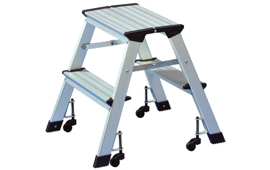 Wedo Trittleiter mit Rollen, Aluminium