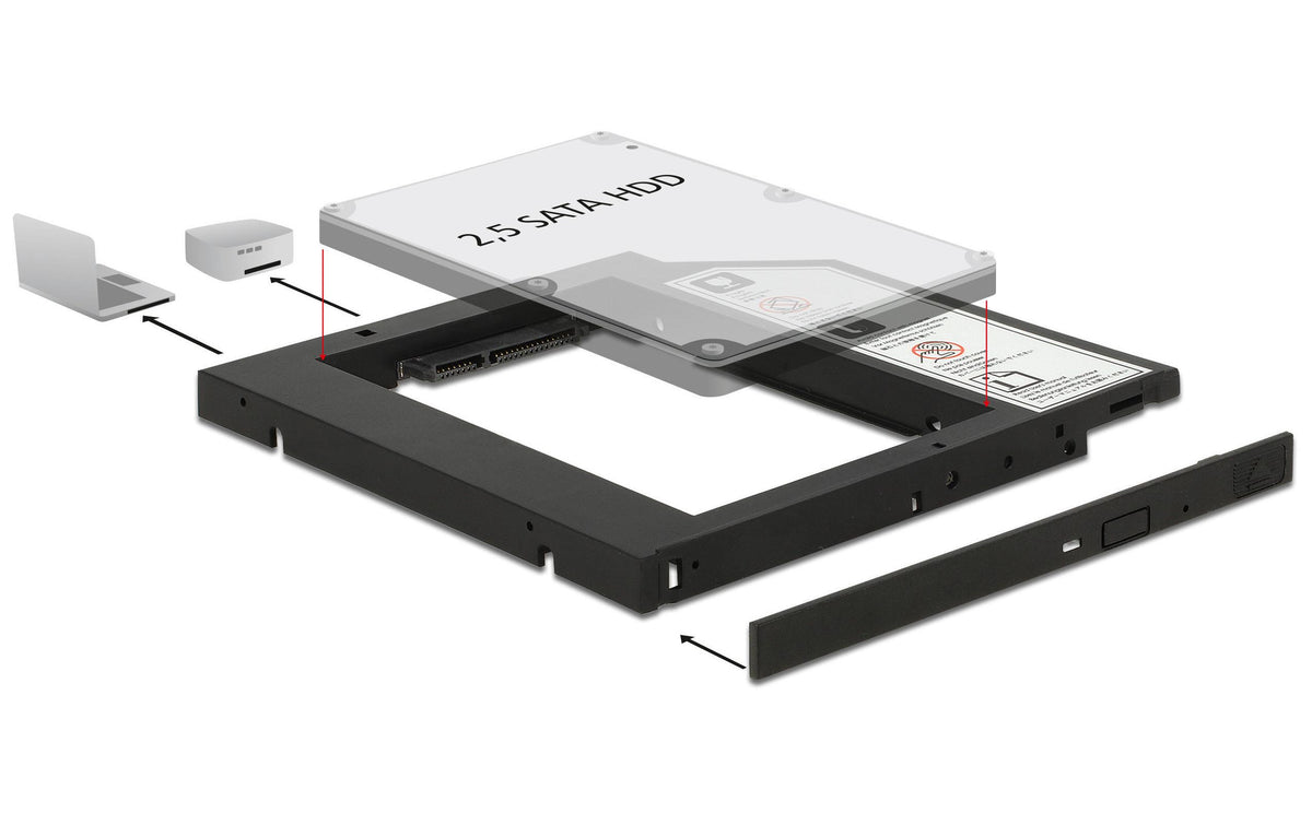 Delock Einbaurahmen für 1 x 2.5HDD/SDD