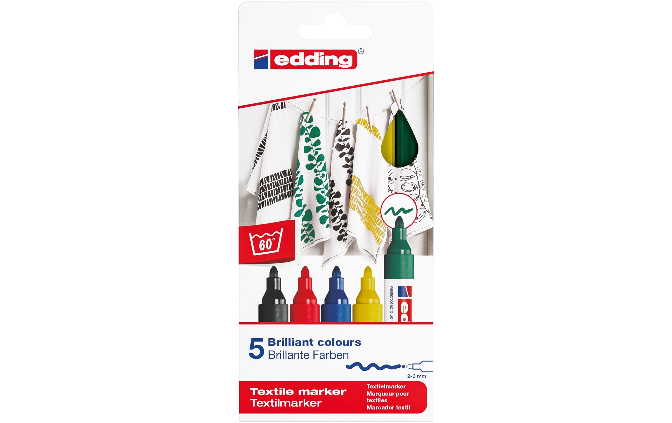Edding Textilmarker 4500, 5er Set