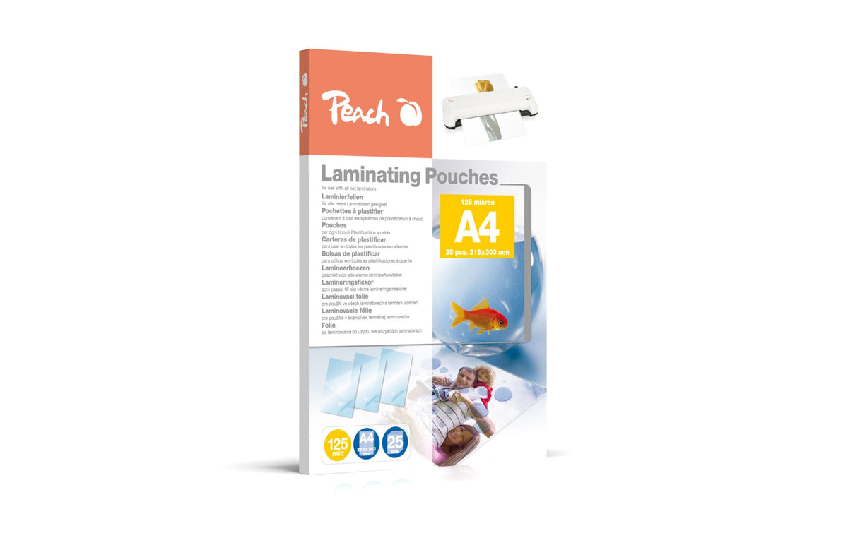 Peach, Laminierfolie A4, , 25 Stück, Glänze