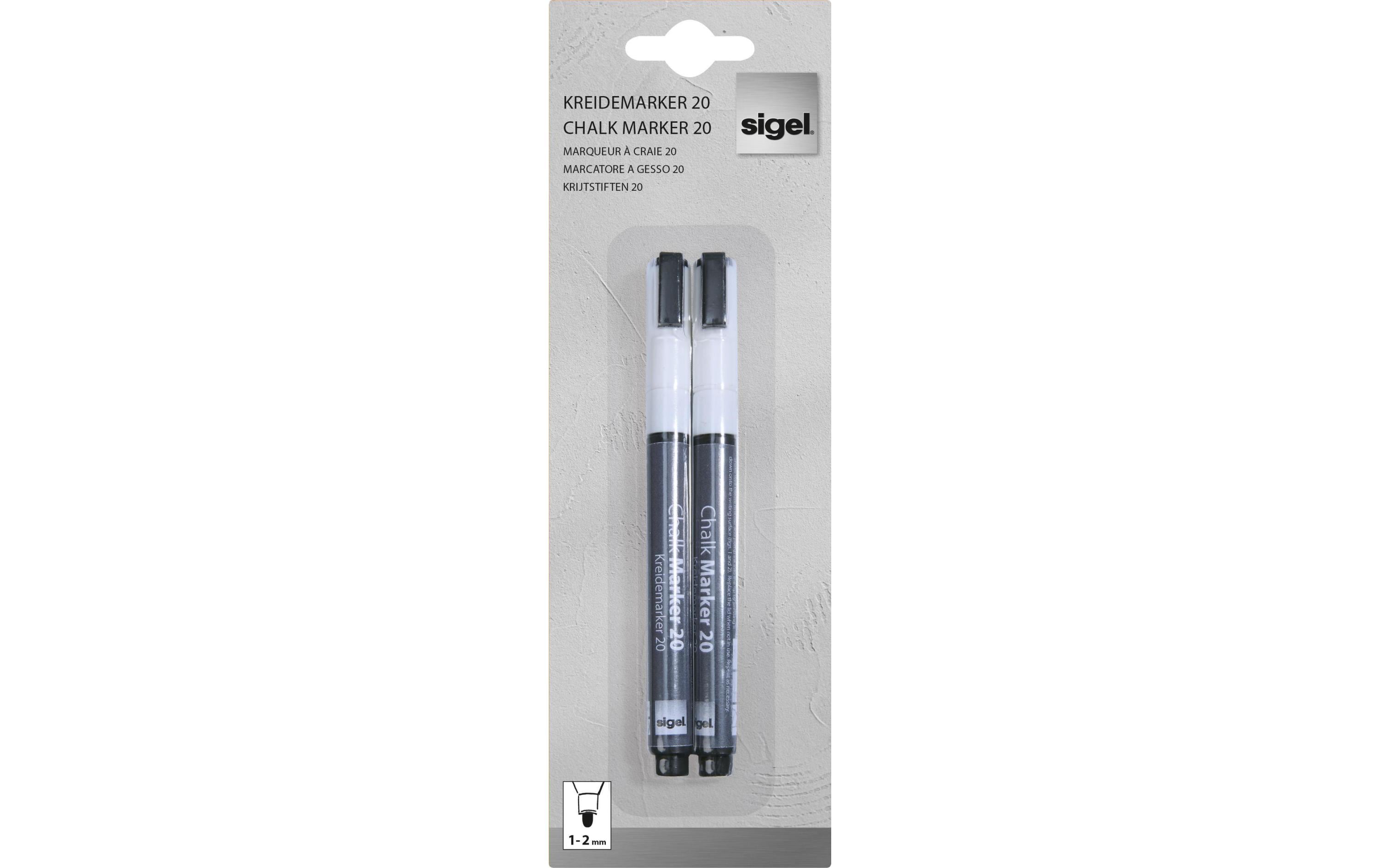 Sigel Kreidemarker 20 weiss 2erPack