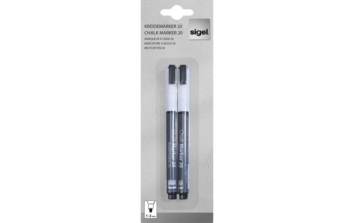 Sigel Kreidemarker 20 weiss 2erPack