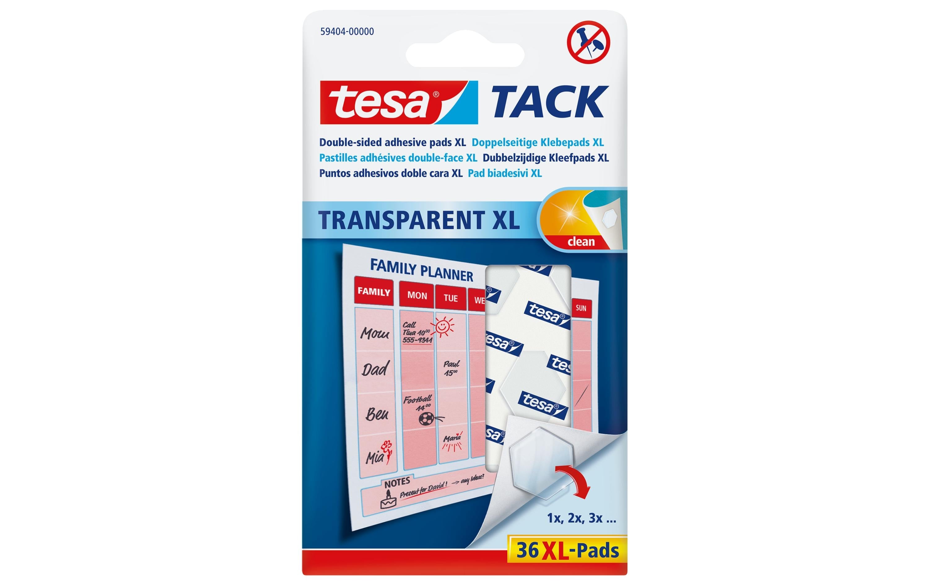 Tesa TACK XL doppelseitige Klebepads