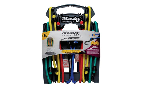 Masterlock | Gummi Spannseil Set | mit 10 Gummi Spannseilen