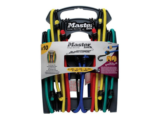 Masterlock | Gummi Spannseil Set | mit 10 Gummi Spannseilen