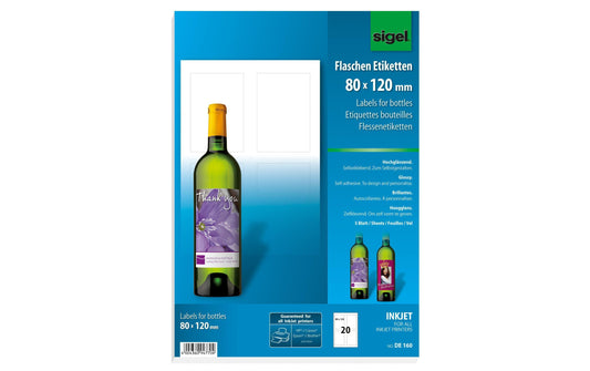 Sigel InkJet Flaschen-Etiketten A4