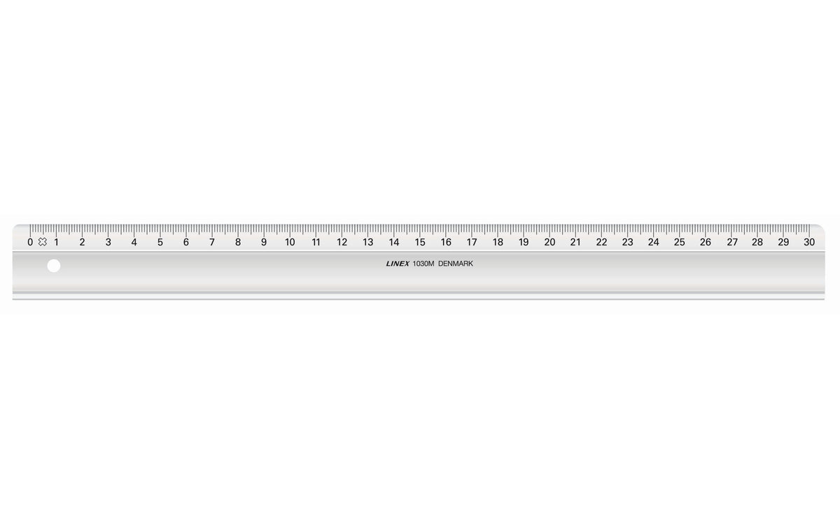 Linex: Lineal 30cm, Tuschekante