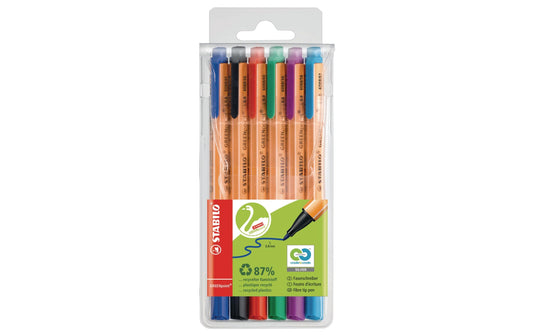 Stabilo Faserschreiber Greenpoint 6er Etui