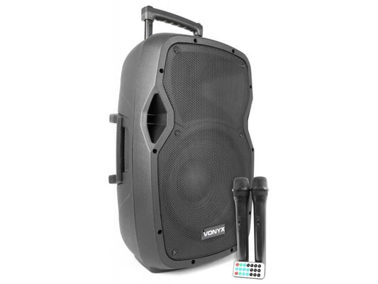 Vonyx | AP1200PA Handmic's | mobiler 1x12 PA-Lautsprecher, 2 Handmik's