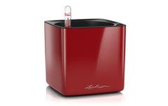 Lechuza | Blumentopf CUBE Glossy 14 | Weinrot