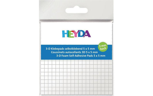 Heyda | Klebepads 361 Stück | Grösse 5x5mm, 3mm hoch