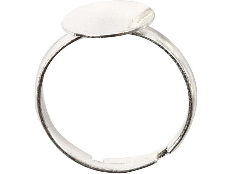 Creativ Company | Fingerring 3 Stück | Metall, versilbert, D: 10 mm
