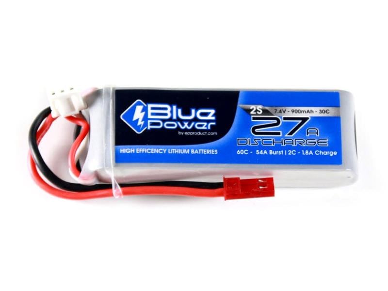 EP | BluePower LiPo-Akku 7.4V 900mAh 30C | 13.2x26x70mm 29g