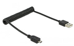 USB2.0 Micro-Kabel, 60cm, A-MicroB, Schwarz