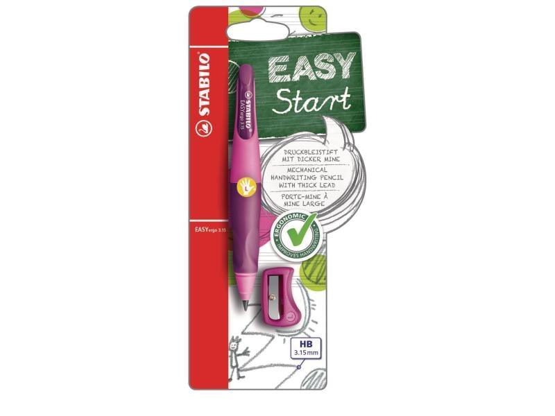 STABILO | EASYergo 3.15 START links, pink | inkl. Spitzer