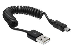 USB-mini-Kabel Spiralkabel: 20-60cm