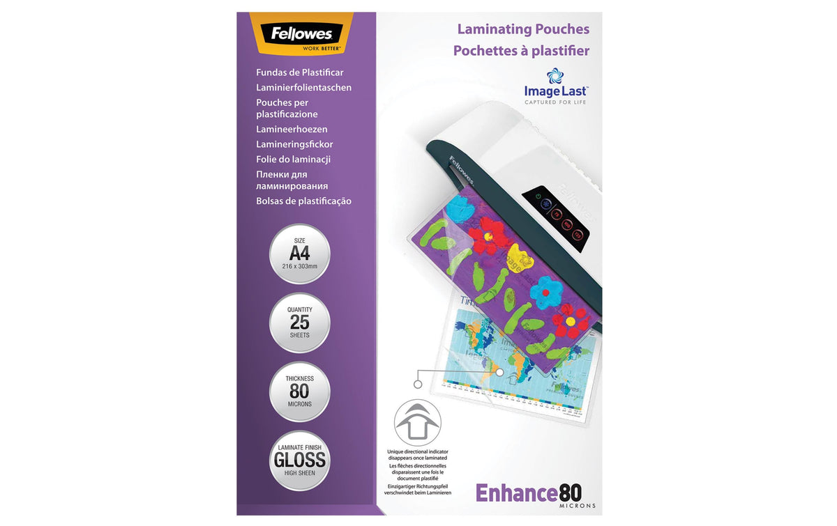 Fellowes Laminierfolien A4, 80 Mikron