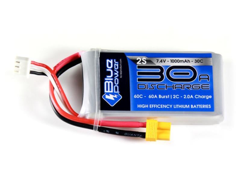 EP | BluePower LiPo-Akku 7.4V 1000mAh 30C | 12.4x35x66mm 57g
