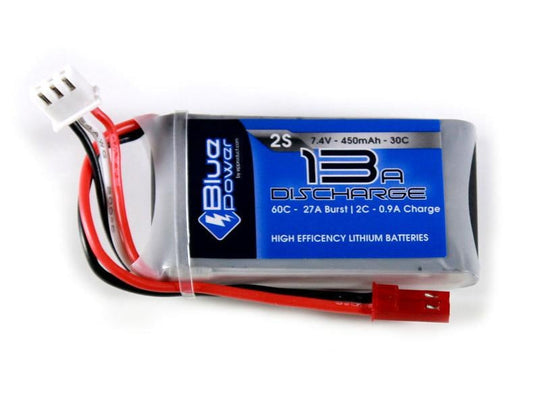EP | BluePower LiPo-Akku 7.4V 450mAh 30C | 8.8x31x52mm 29g