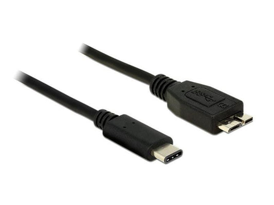 Delock | USB3.1 Kabel MicroB St. - Typ-C St. | 1m, 10Gbps, Gen2, schwarz