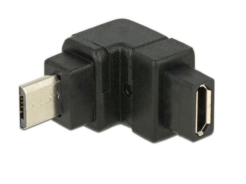 Delock | USB Adapter Micro-B zu Micro-B | Buchse oben gewinkelt