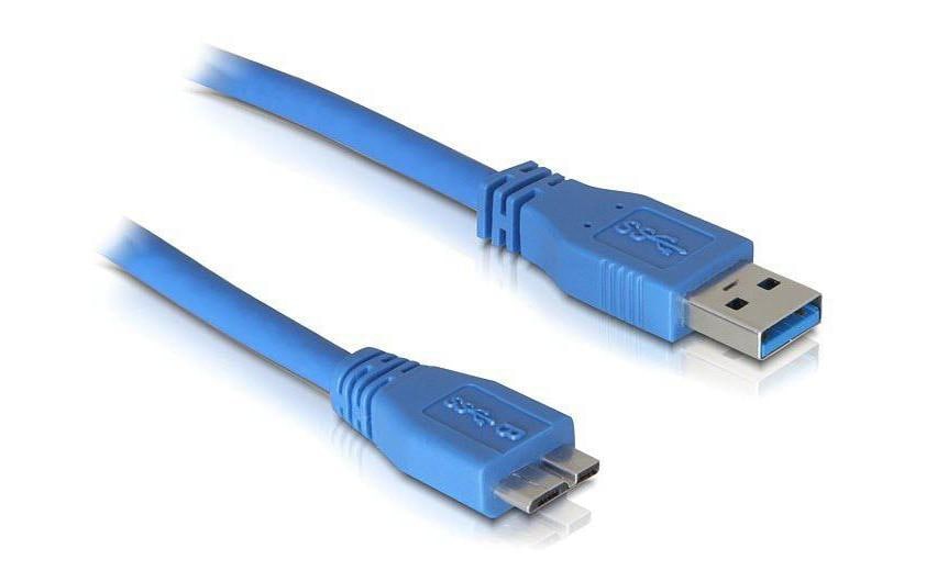 USB3.0 Kabel, 3.0m, A-Micro-B, Blau