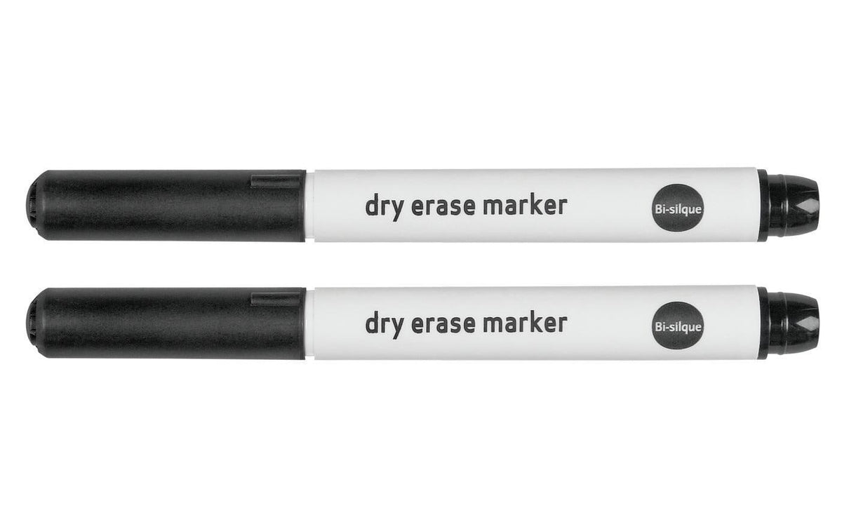 Bi-Office Glassboard-Marker schwarz 2er