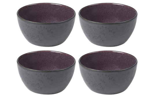 Bitz | Schale 12cm schwarz/violett | 4 Stk., 12cm Durchmesser, Stoneware