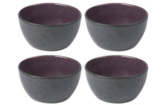 Bitz | Schale 12cm schwarz/violett | 4 Stk., 12cm Durchmesser, Stoneware