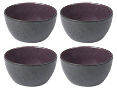 Bitz | Schale 12cm schwarz/violett | 4 Stk., 12cm Durchmesser, Stoneware