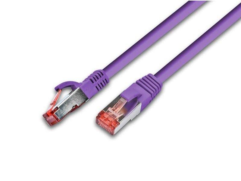 Wirewin | Patchkabel: S/FTP, 25cm, Violett | Cat.6, AWG27, 1Gbps, Doppelt geschirmt